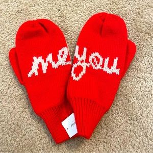 Francesca’s Me and You Red Mittens / Heart - NWT